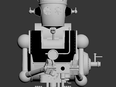 Game Movie Character Robot With 3D Model Mechanical Design And Metallic Texture 3d model