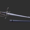 Swiss sword 16th century 3d model