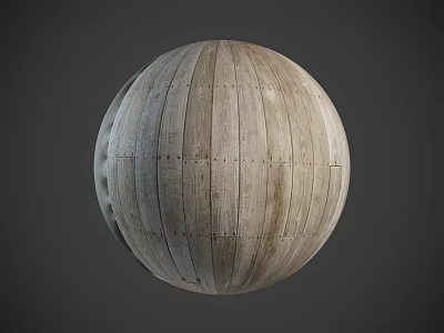 Wooden Floor Material Forming Spherical Shape With Natural Texture And Nail Details 3d model