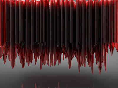 Red Hanging Decorative Lights With Modern Crystal Dripping Design And Elegant Shape 3d model