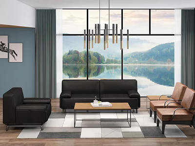 Modern Sofa Coffee Table Combination Sofa 3d model