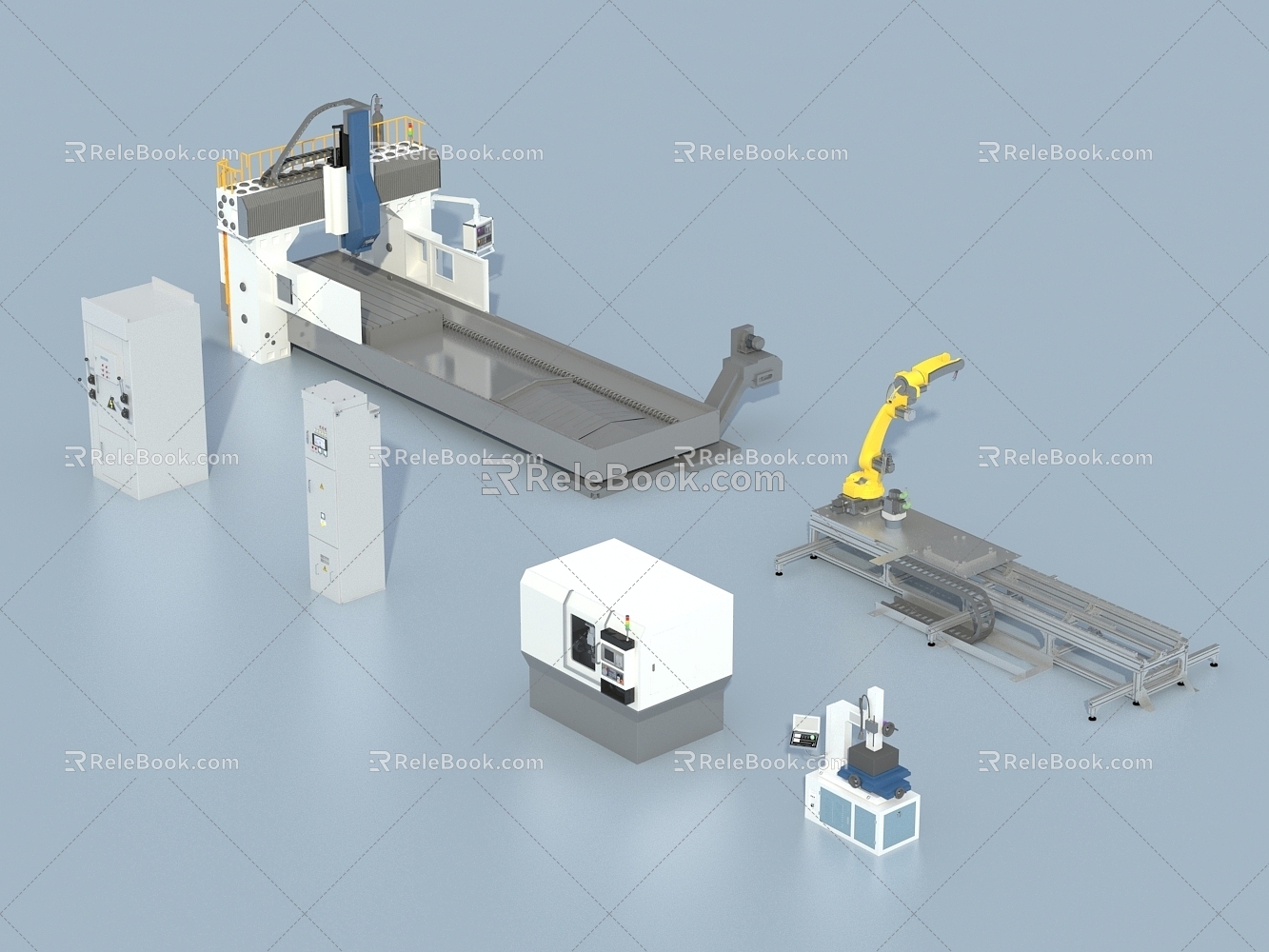 Mechanical arm conveyor belt 3d model