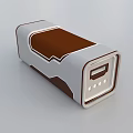 Modern White And Brown Daily Use Electrical Appliance With Control Panel And Indicator Lights 3d model