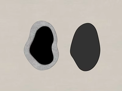 Modern mirror shaped decorative mirror 3d model Modern mirror shaped decorative mirror 3d model