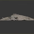 Natural Landscape Featuring Weathered Gray White Rock Formation With Rough Granular Texture On Black Background