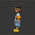 Cute Cartoon Boy Character Wearing Panda Print Shirt And Yellow Duck Shoes