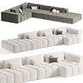 Light Luxury Multiplayer Module Sofa Collection 3d model