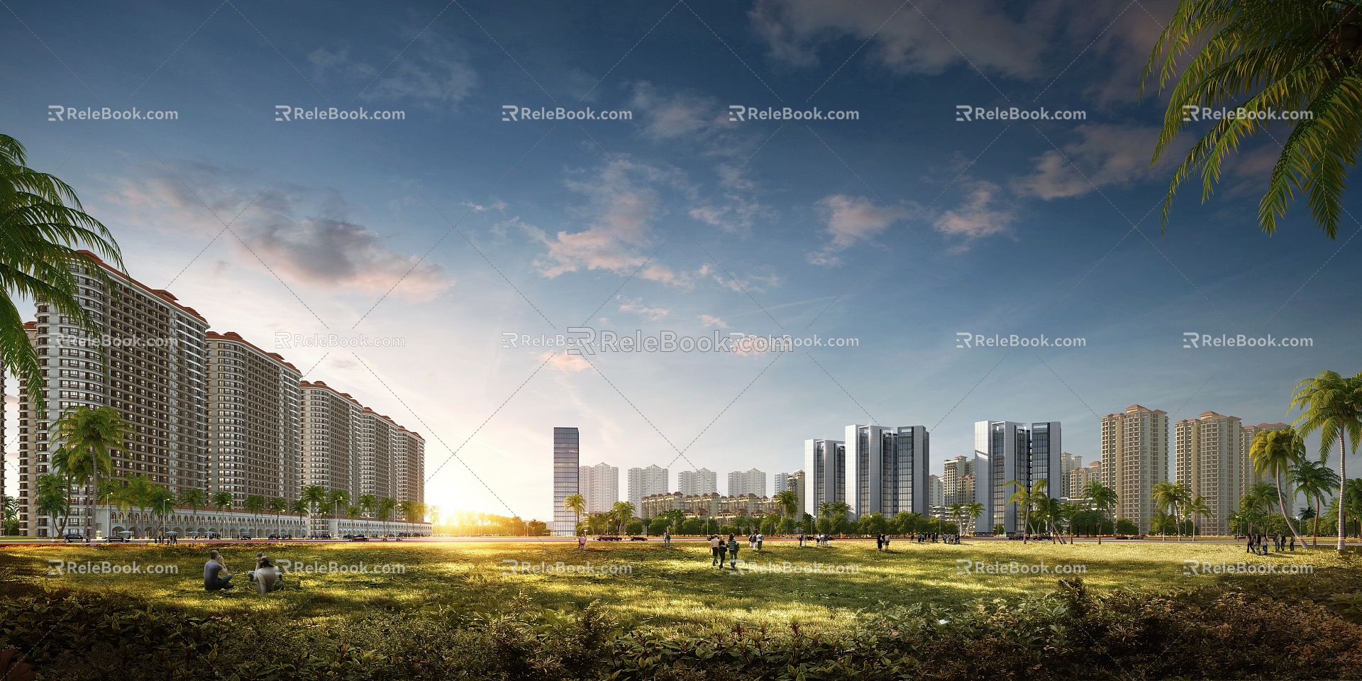 Residential Skyline High-rise Residential 3d model