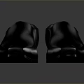 Black Leather Slippers With Comfortable Soft Sole For Modern Indoor Daily Wear