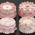 Beautifully Decorated Birthday Cakes With Pink Frosting And Flower Details