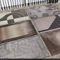 Square Rugs With Modern Geometric Patterns And Neutral Tones For Home Decor 3d model