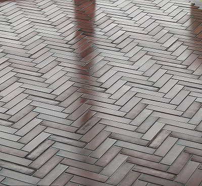 Elegant Herringbone Pattern Wooden Floor With Natural Warm Texture Design 3d model
