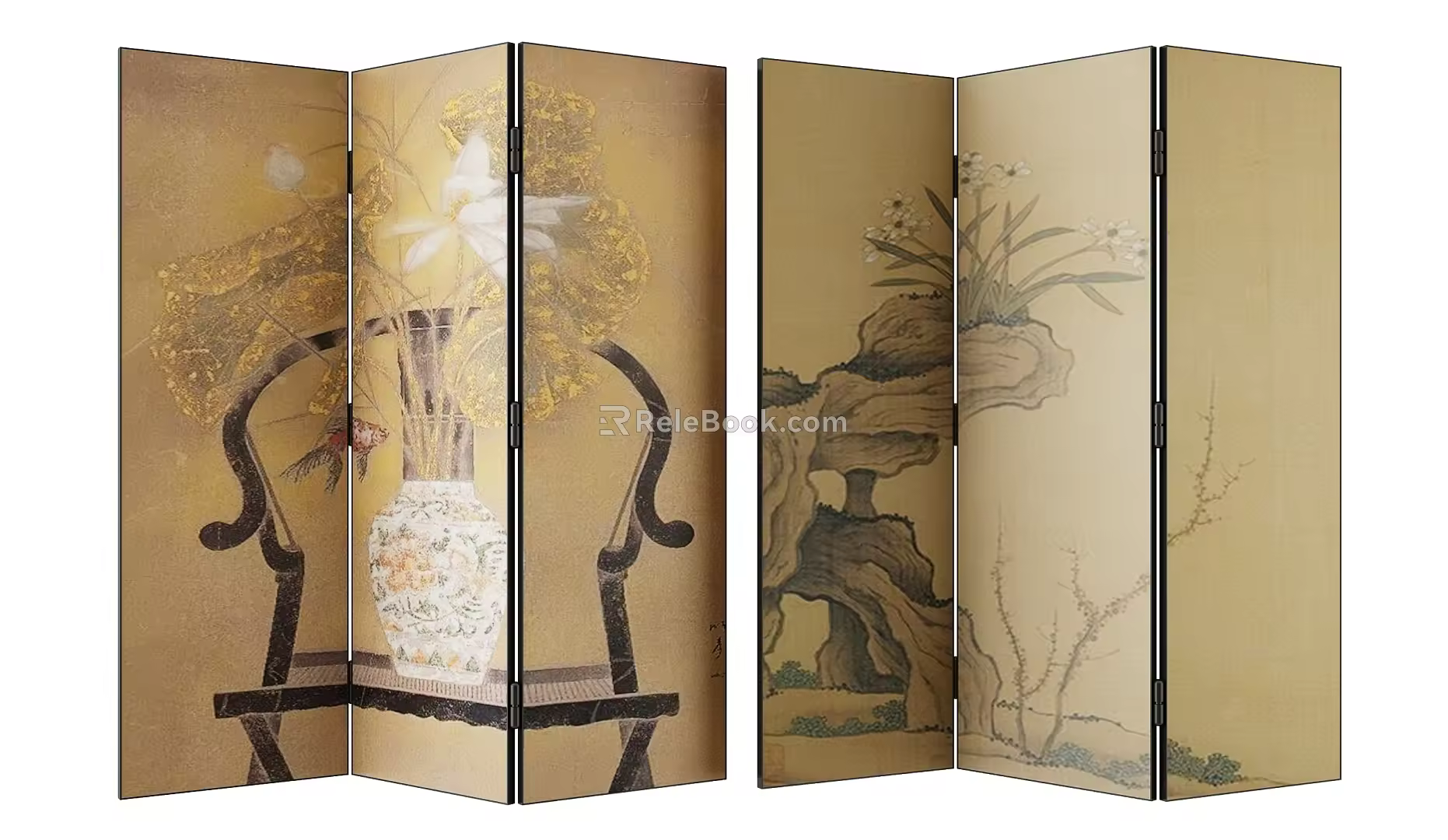 new chinese style screen 3d model