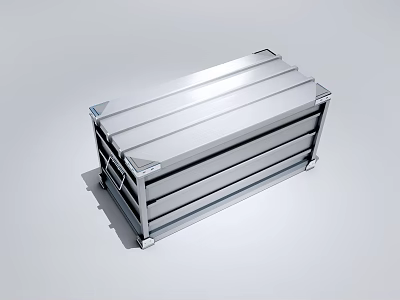 Silver Metal Storage Box Specialty Store Offering High Quality Durable Heavy Duty Containers 3d model