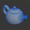 Silver Metallic Textured Teapot with Handle Spout and Lid for Home Use