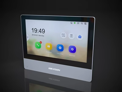 Smart Machine Hikvision Intelligent Display With App Icons And Time Interface 3d model
