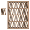 Modern Geometric Room Divider With Triangular Wooden Panels And Dark Background 3d model
