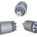 Detailed Engine Rotor Components Shown From Multiple Angles With Mechanical Structure 3d model