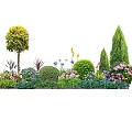 Diverse Plant Combinations For Garden Landscape With Shrubs Flowers And Ornamental Grasses