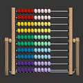 Wooden Abacus With Colorful Rainbow Beads And Sturdy Frame Design