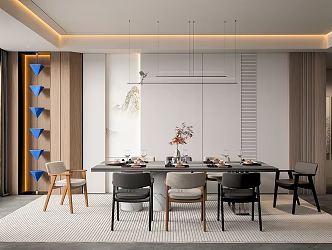 New Restaurant Dining Table and Chair 3d model