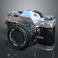 Canon AE-1 Vintage Film Camera Classic Design Silver Black Body And Lens