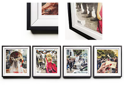 Framed Photos With Various Scenes For Home Interior Decor 3d model