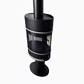 Modern Black Fireplace For Home Decor With Glass And Chimney