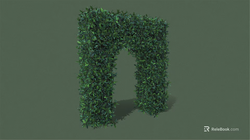 Green Plant Archway With Lush Foliage For Garden Decoration Design 3d model 