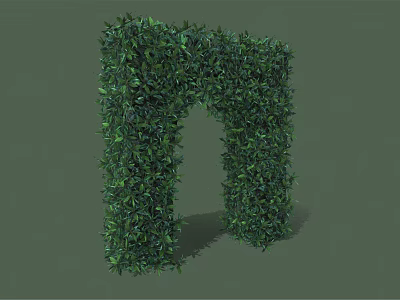 Green Plant Archway With Lush Foliage For Garden Decoration Design 3d model