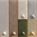 Modern Wall Paneling with Various Colors and Round Decorative Knobs for Interior Design