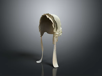 White Modern Decorative Home Accessory With Curved Top And Long Supports 3d model