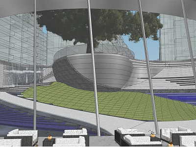 Modern Landscape Demonstration Area Landscape 3d model