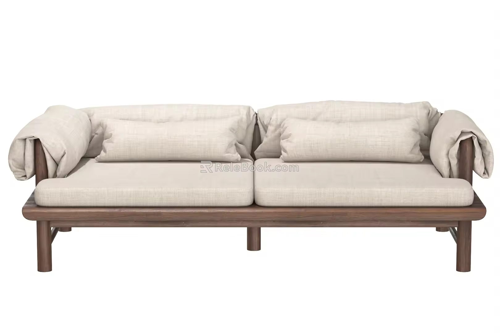 Nordic Double Sofa Rohan Bed 3d model