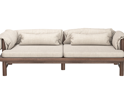 Nordic Double Sofa Rohan Bed model