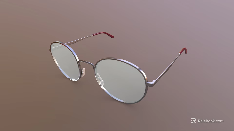 Elegant Jewelry Design With Silver Frame And Red Accent Details For Fashionable Look 3d model 
