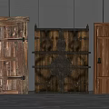 Rustic Wooden Hinged Doors With Natural Texture And Metal Hardware Designs