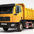 Yellow TIAN Heavy Duty Dump Truck With Black Cab And Rear Dump Body