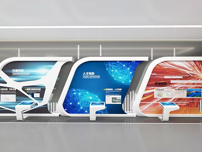 Traffic Enterprise Culture Exhibition Hall 3d model