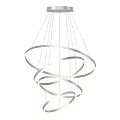 Modern Circular Ring Chandelier With Sleek Metallic Finish And Illuminated Design For Contemporary Interior