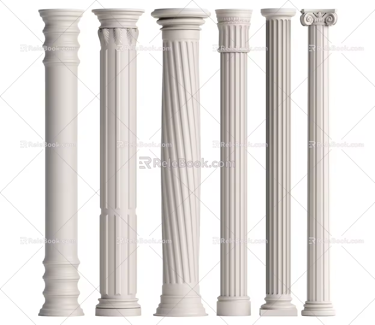 European Roman Column Decorative Column 3d model