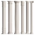 European Roman Column Decorative Column 3d model