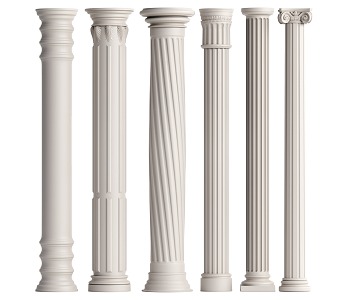 European Roman Column Decorative Column 3d model