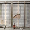 New Chinese-style partition screen partition 3d model