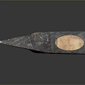 Wooden Handled Axe With Textured Metal Blade And Ergonomic Grip