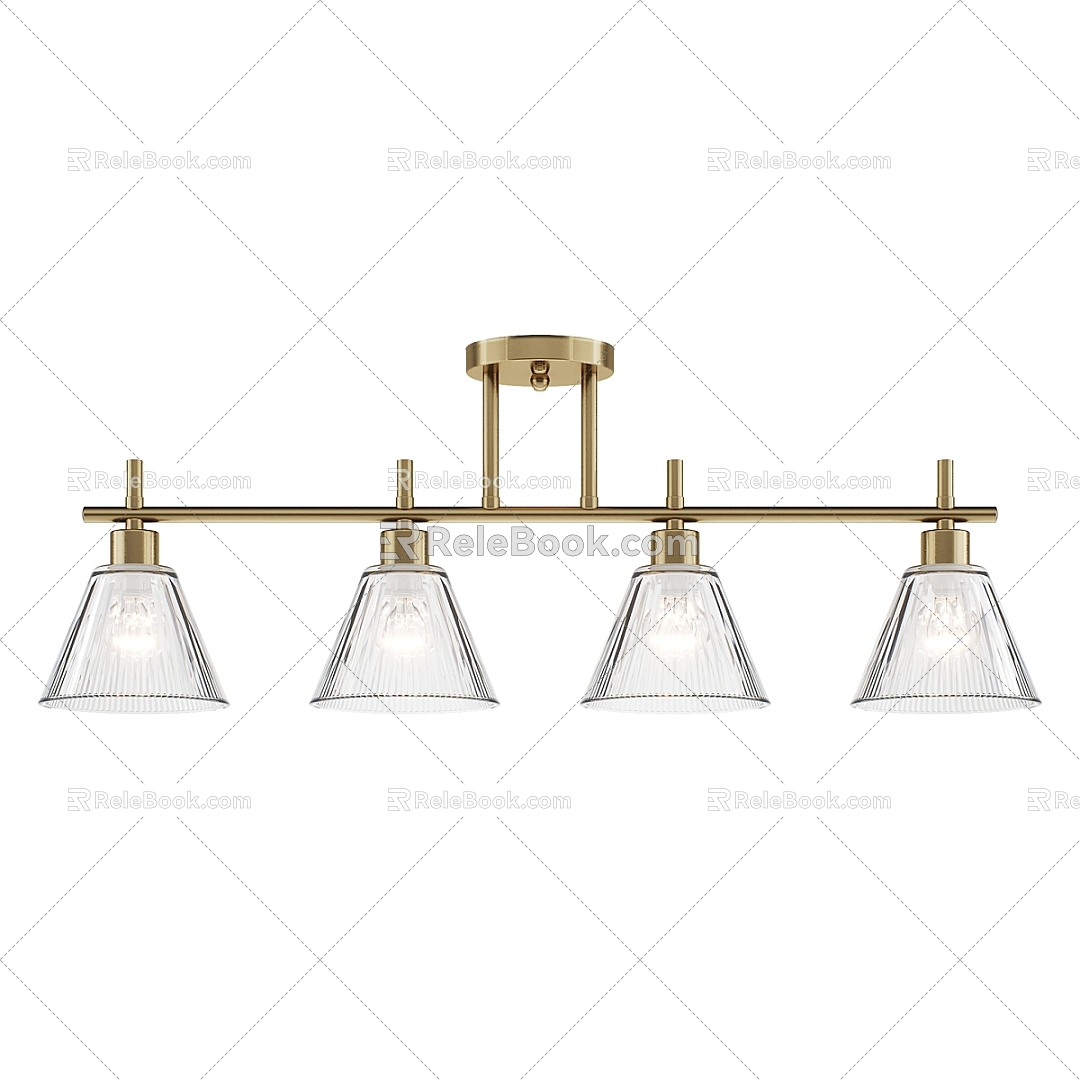 Modern Simple Light Luxury Chandelier 3d model