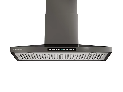 Samsung Modern Kitchen Range Hood Appliance With Black Finish And Control Panel 3d model