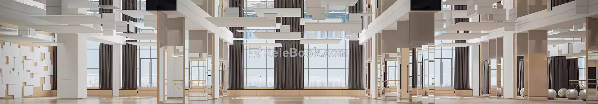 Modern Dance Room Multi-function Activity Room 3d model