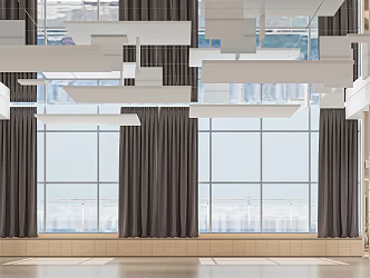 Modern Dance Room Multi-function Activity Room 3d model