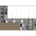 Modern bookcase 3d model